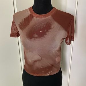 New with tags transparent blouse size M Bershka